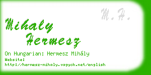 mihaly hermesz business card